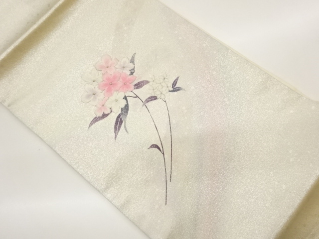 花葉模様刺繍名古屋帯